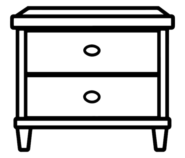 plantilla de diseño vectorial de icono de cajón simple y limpio ilustración vectorial silhueta de cajones