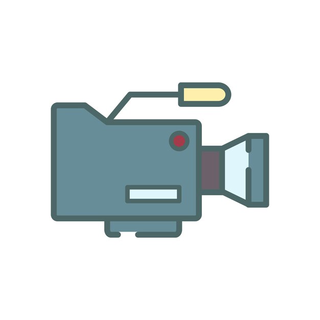 plantilla de diseño vectorial del icono de la cámara de video