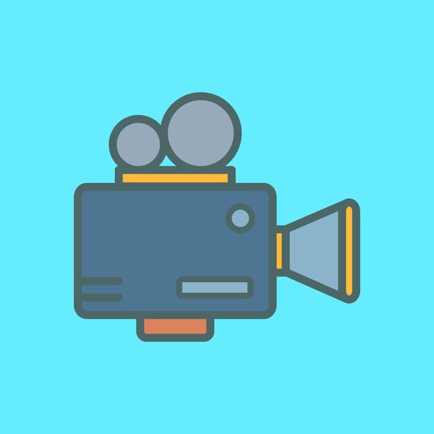 plantilla de diseño vectorial del icono de la cámara de video