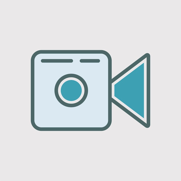plantilla de diseño vectorial del icono de la cámara de video