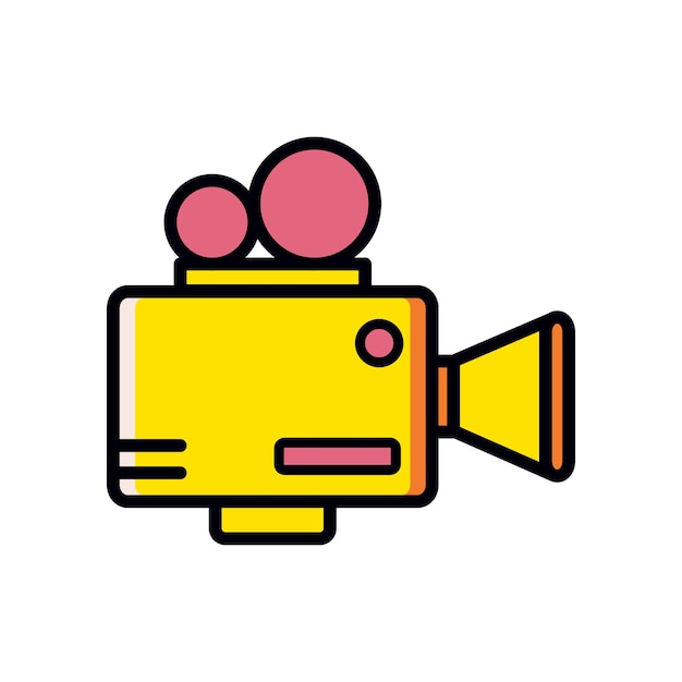 plantilla de diseño vectorial del icono de la cámara de video