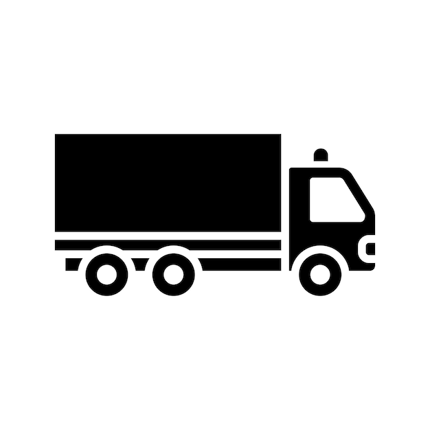 plantilla de diseño vectorial de icono de camión en fondo blanco