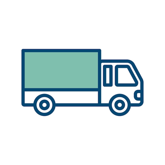 plantilla de diseño vectorial de icono de camión en fondo blanco