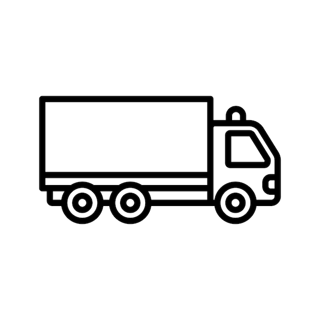 plantilla de diseño vectorial de icono de camión en fondo blanco