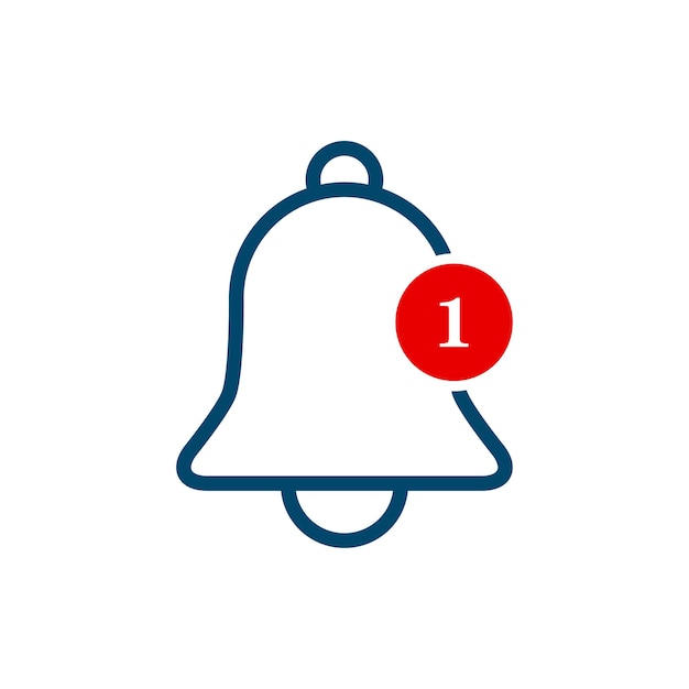Plantilla de diseño vectorial de icono de campana