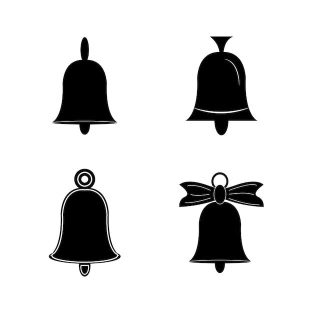 Plantilla de diseño vectorial del icono de la campana