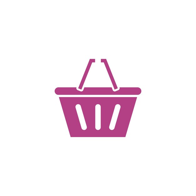 plantilla de diseño vectorial del icono de la canasta de compras