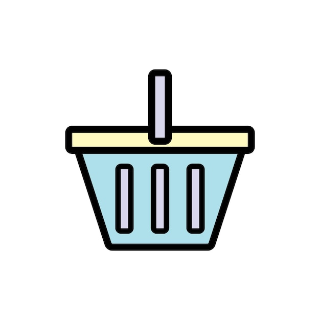 plantilla de diseño vectorial del icono de la canasta de la tienda
