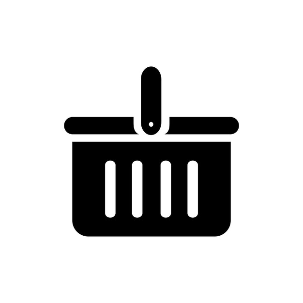 plantilla de diseño vectorial del icono de la canasta de la tienda