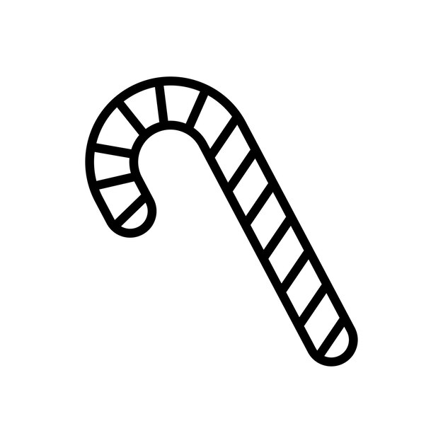 plantilla de diseño vectorial de icono de caramelo de Navidad simple y limpio