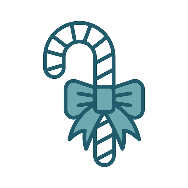 plantilla de diseño vectorial de icono de caramelo de Navidad simple y limpio