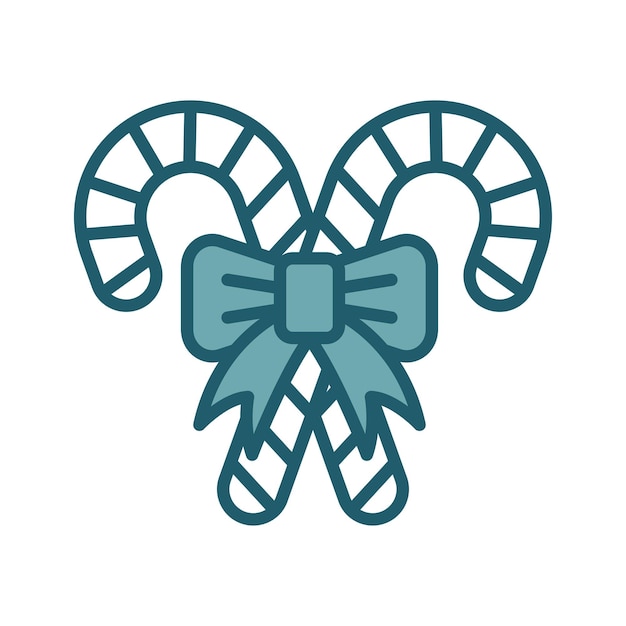 plantilla de diseño vectorial de icono de caramelo de Navidad simple y limpio