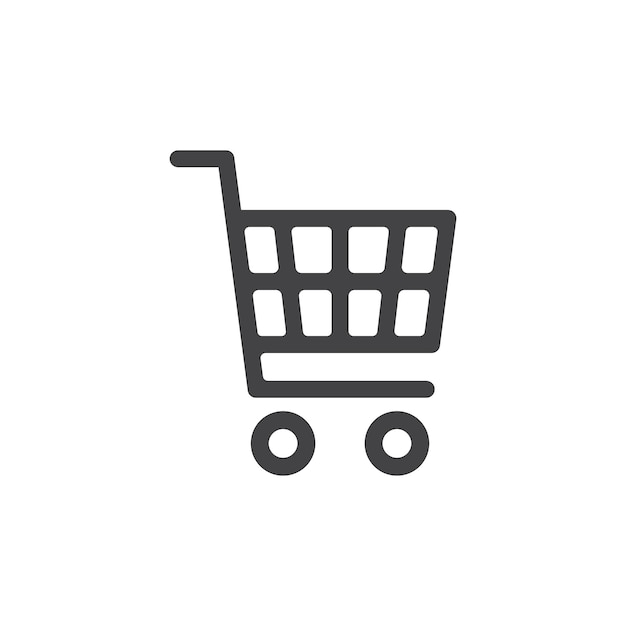 plantilla de diseño vectorial del icono del carrito de compras