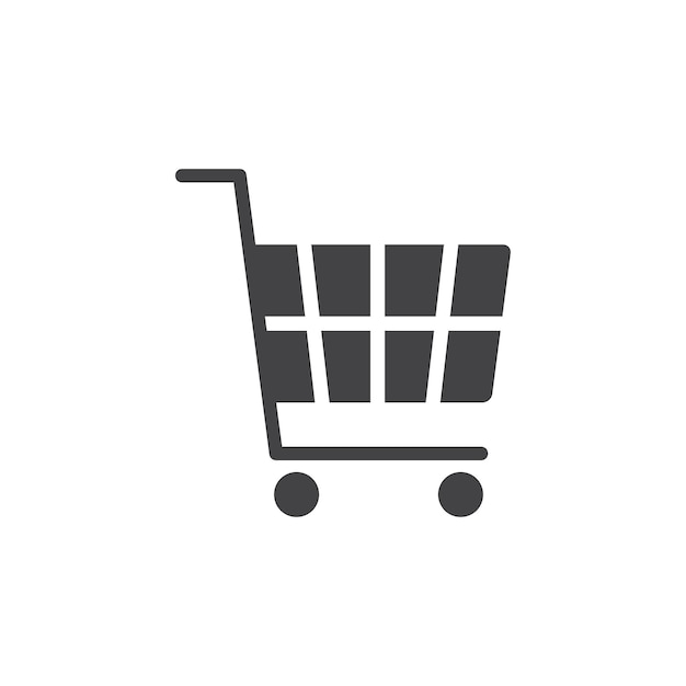 plantilla de diseño vectorial del icono del carrito de compras