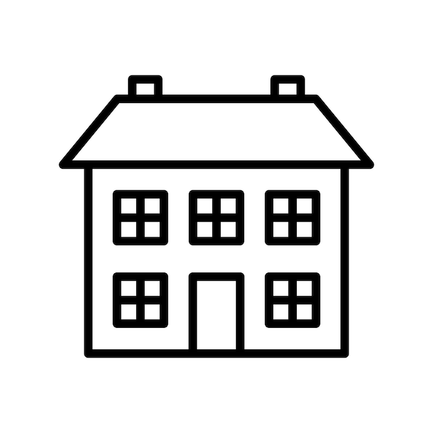 plantilla de diseño vectorial de icono de casa en fondo blanco