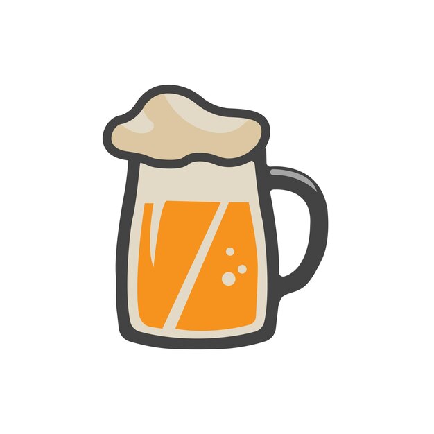 plantilla de diseño vectorial de icono de cerveza