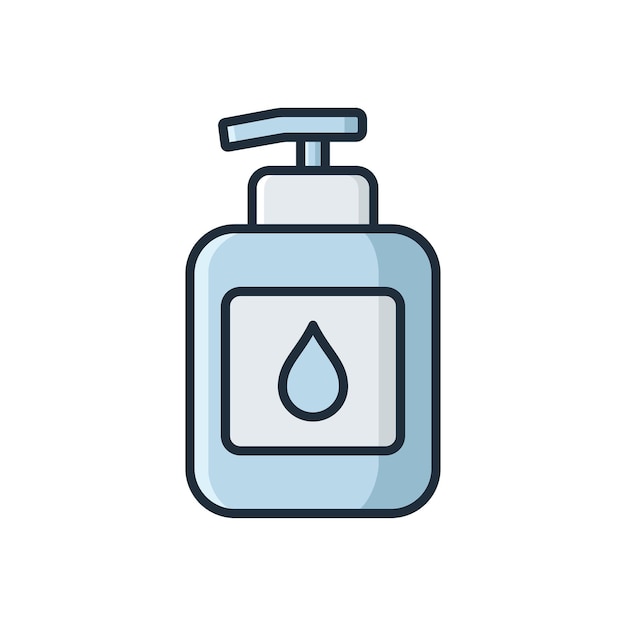 plantilla de diseño vectorial de icono de champú con fondo blanco