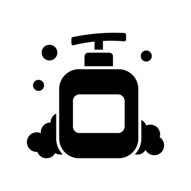 plantilla de diseño vectorial de icono de champú simple y limpio