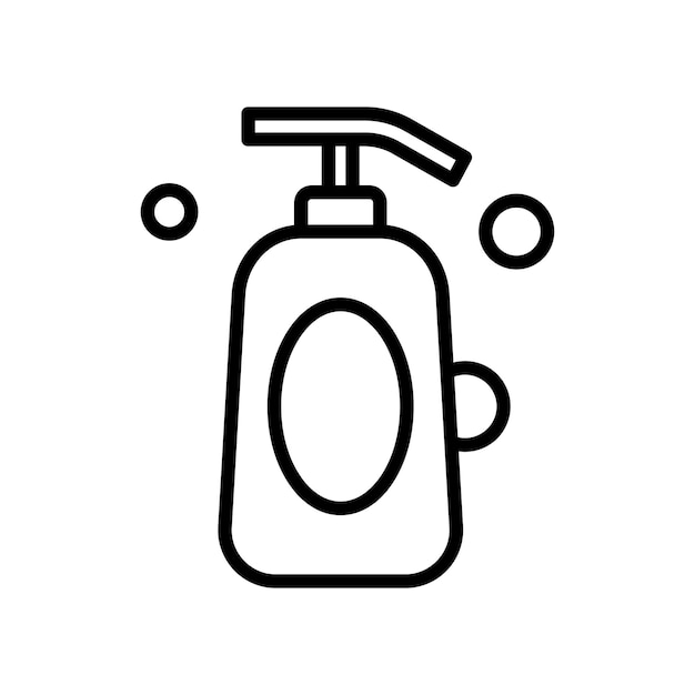 plantilla de diseño vectorial de icono de champú simple y limpio