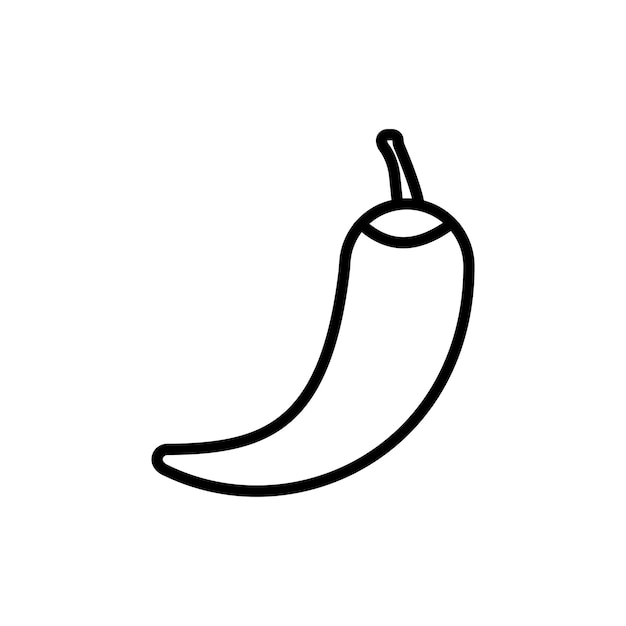 plantilla de diseño vectorial de icono de chile picante