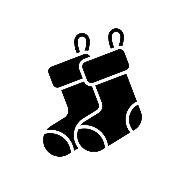 Plantilla de diseño vectorial de icono de choques navideños en fondo blanco