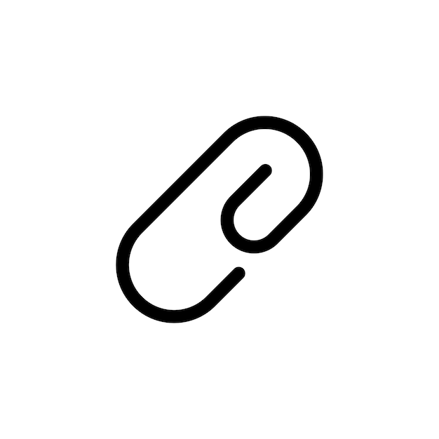 plantilla de diseño vectorial de icono de clip de papel