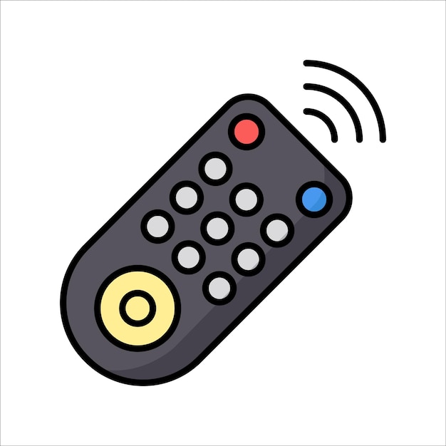plantilla de diseño vectorial de icono de control remoto simple y limpio