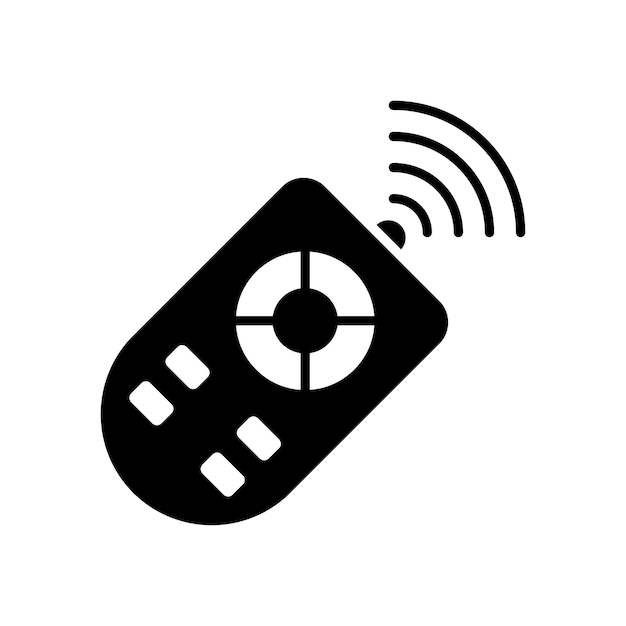 plantilla de diseño vectorial de icono de control remoto simple y limpio