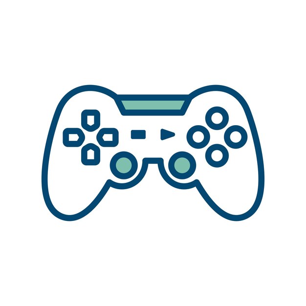plantilla de diseño vectorial de icono de controlador de juego en fondo blanco