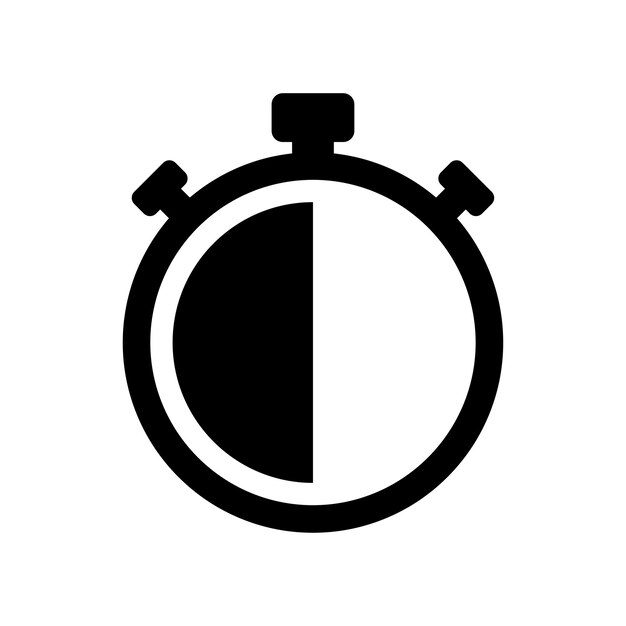 plantilla de diseño vectorial de icono de cronómetro en fondo blanco
