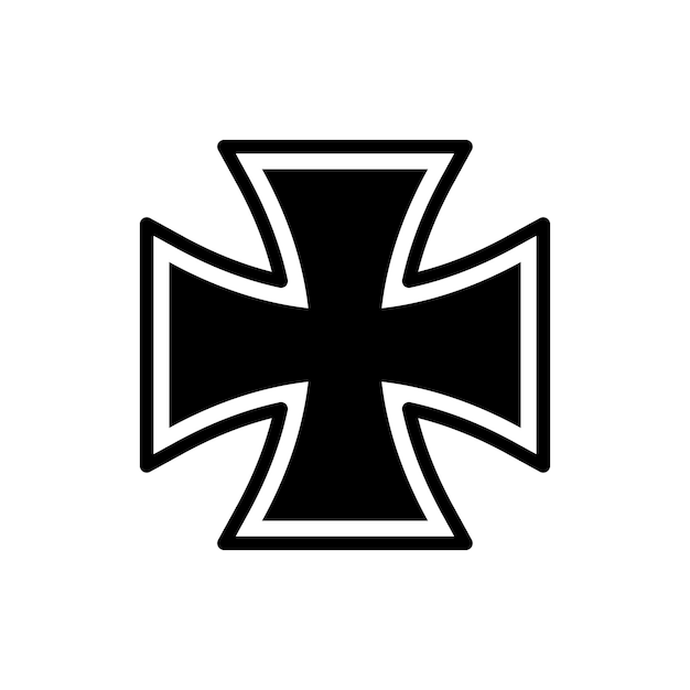 plantilla de diseño vectorial de icono de cruz cristiana con fondo blanco