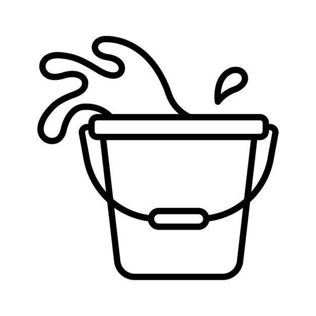 plantilla de diseño vectorial de icono de cubo en fondo blanco