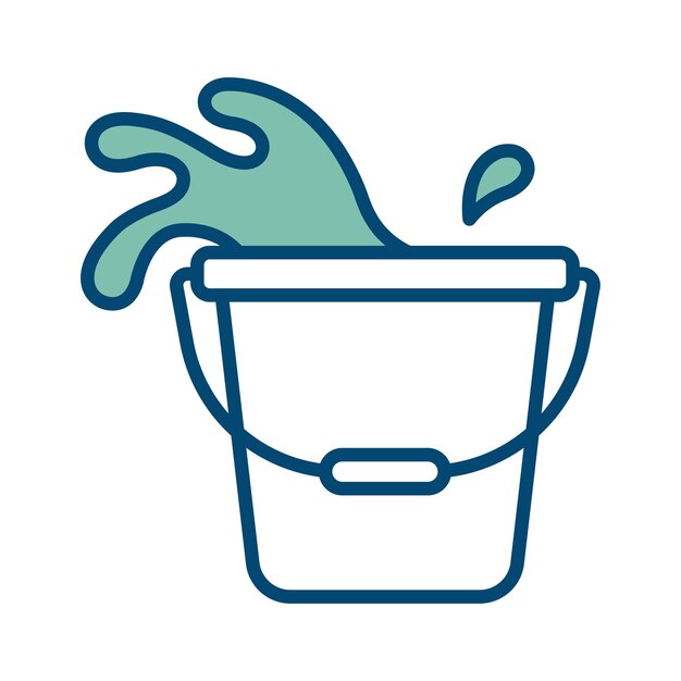 plantilla de diseño vectorial de icono de cubo en fondo blanco
