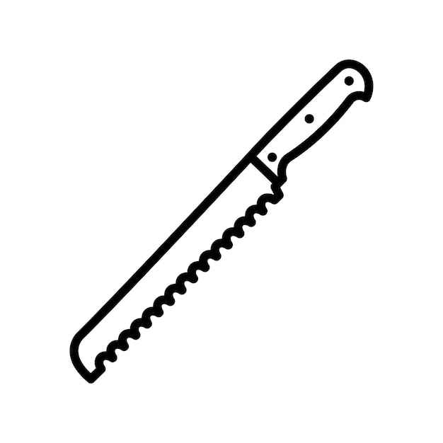 plantilla de diseño vectorial de icono de cuchillo de cocina con fondo blanco