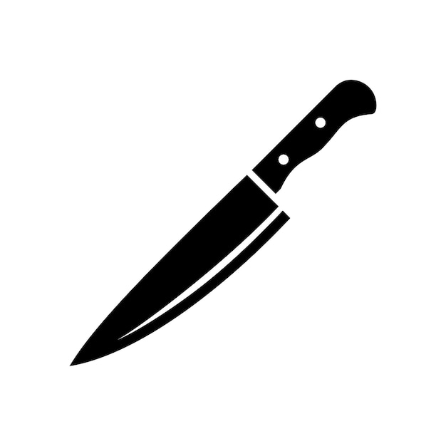 plantilla de diseño vectorial de icono de cuchillo simple y limpia