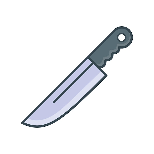 plantilla de diseño vectorial de icono de cuchillo simple y limpia