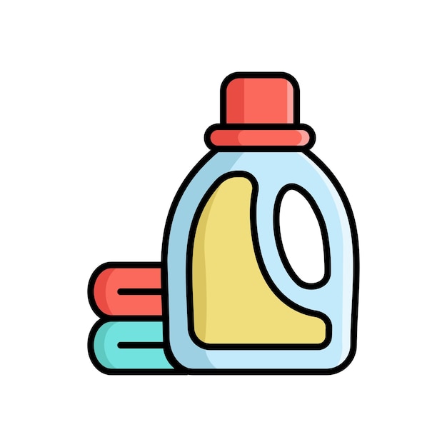 plantilla de diseño vectorial de icono de detergente en fondo blanco