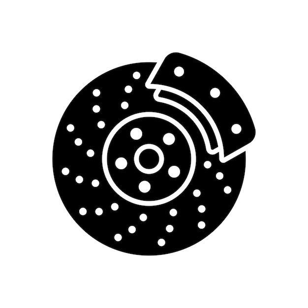 plantilla de diseño vectorial del ícono del disco de freno simple y limpia
