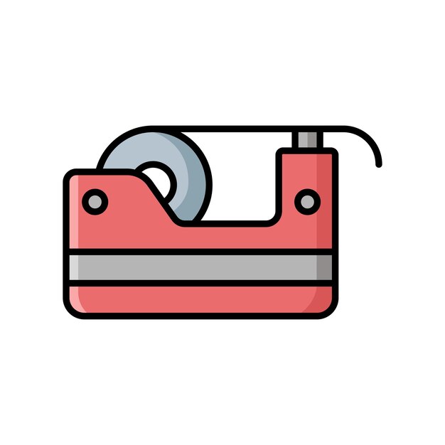 plantilla de diseño vectorial de icono de dispensador de cinta en fondo blanco