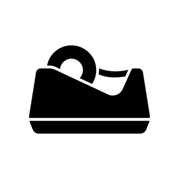plantilla de diseño vectorial de icono de dispensador de cinta en fondo blanco