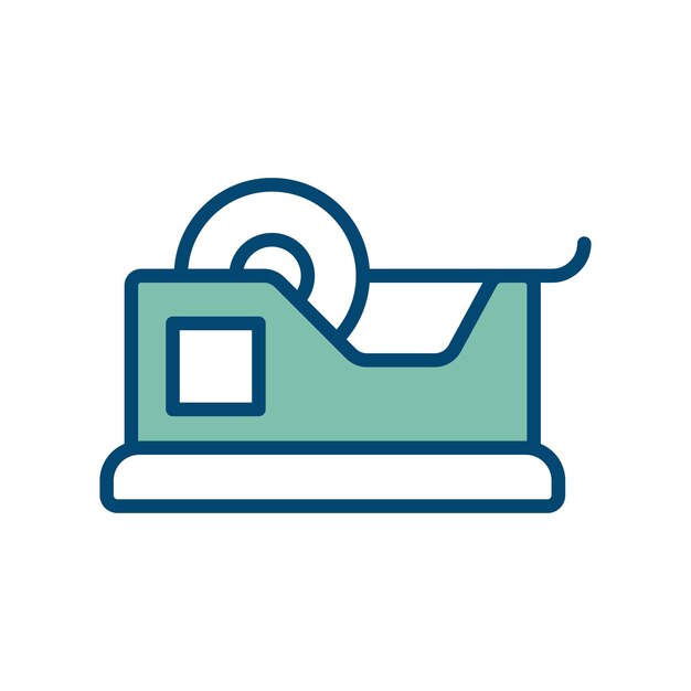 plantilla de diseño vectorial de icono de dispensador de cinta en fondo blanco