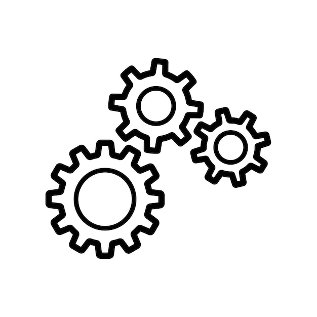 plantilla de diseño vectorial de icono de engranaje