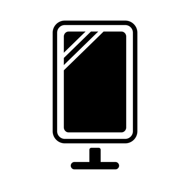 plantilla de diseño vectorial de icono de espejo