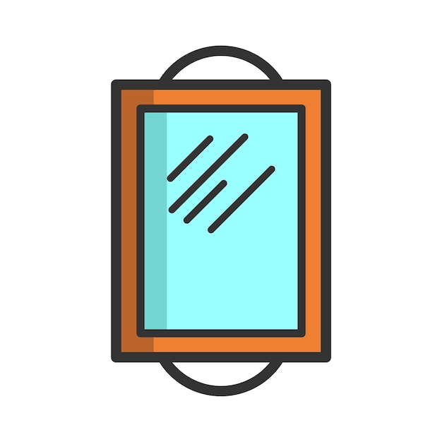 plantilla de diseño vectorial de icono de espejo