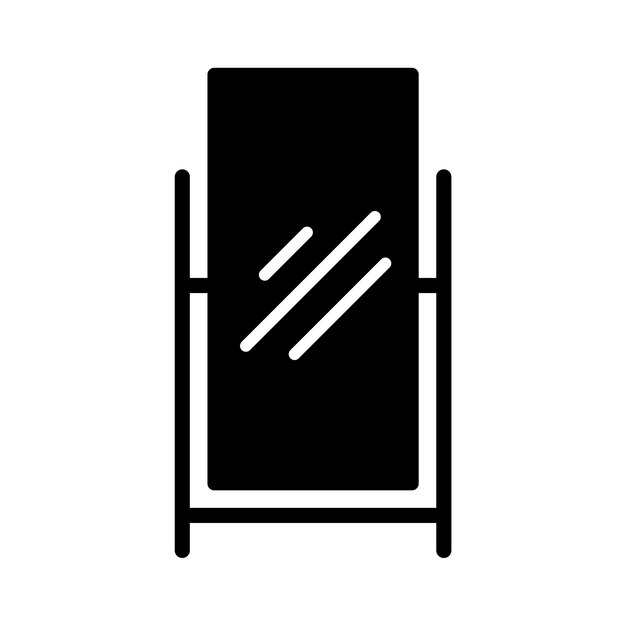 plantilla de diseño vectorial de icono de espejo