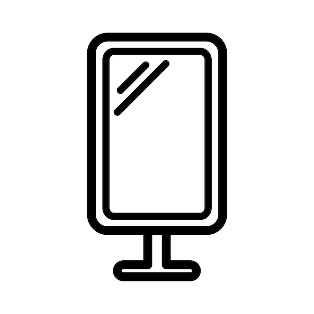 plantilla de diseño vectorial de icono de espejo