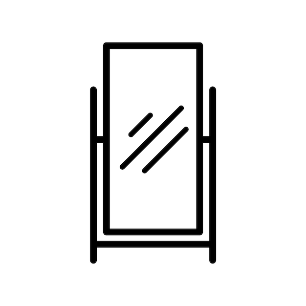 plantilla de diseño vectorial de icono de espejo