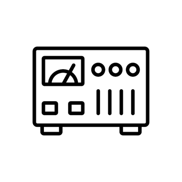 plantilla de diseño vectorial de icono de estabilizador eléctrico simple y limpio