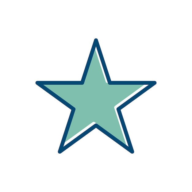 plantilla de diseño vectorial de icono de estrella en fondo blanco