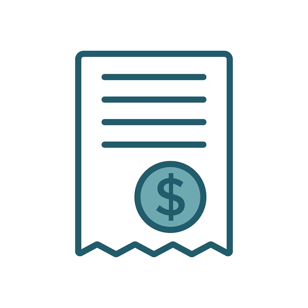 plantilla de diseño vectorial de icono de factura simple y limpia